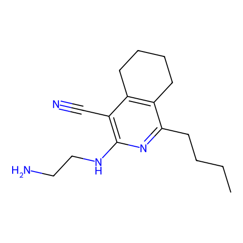 3-((2-Aminoethyl)amino)-1-butyl-5,6,7,8-tetrahydroisoquinoline-4-carbonitrile structure