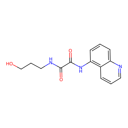 N-(3-hydroxypropyl)-N'-(quinolin-5-yl)ethanediamide structure