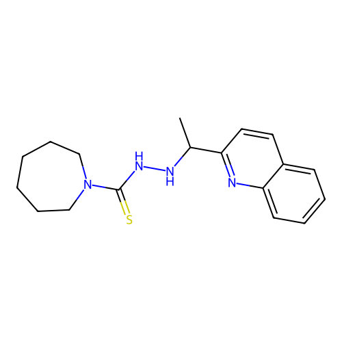 N'-(1-quinolin-2-ylethyl)azepane-1-carbothiohydrazide structure