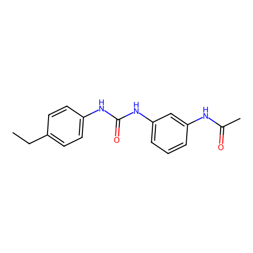 N-[3-[(4-ethylphenyl)carbamoylamino]phenyl]acetamide structure