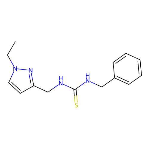 1-Benzyl-3-[(1-ethylpyrazol-3-yl)methyl]thiourea structure