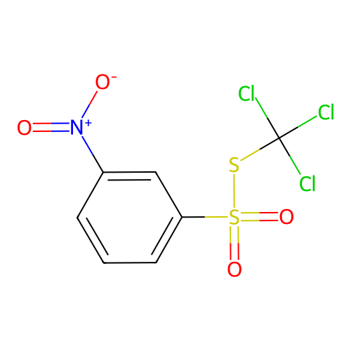 S-(Trichloromethyl) 3-nitrobenzene-1-sulfonothioate structure