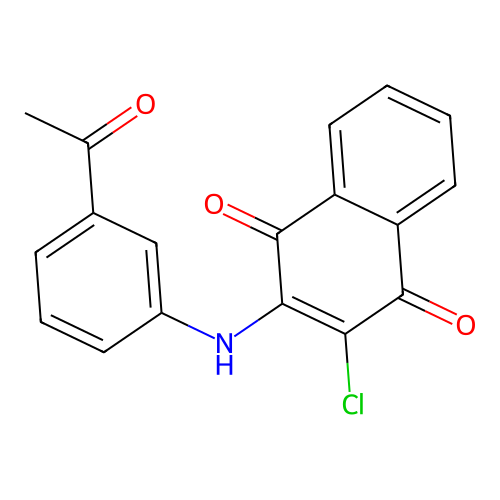 1,4-Naphthalenedione, 2-[(3-acetylphenyl)amino]-3-chloro- structure