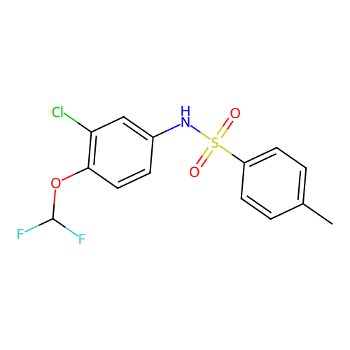 N-[3-chloro-4-(difluoromethoxy)phenyl]-4-methylbenzenesulfonamide structure