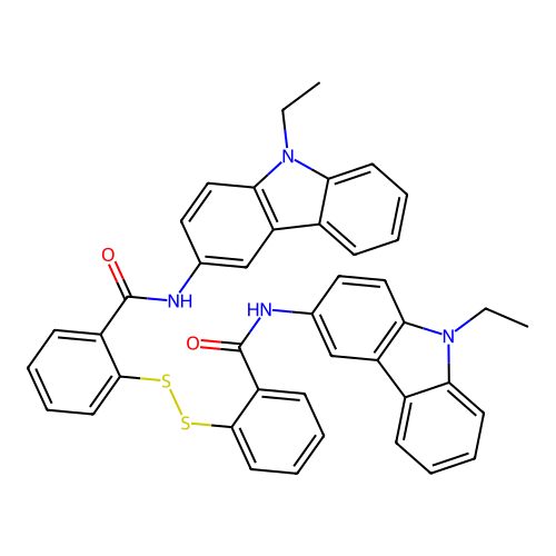 2,2'-二硫代双(N-(乙基咔唑烷基)苯甲酰胺) structure