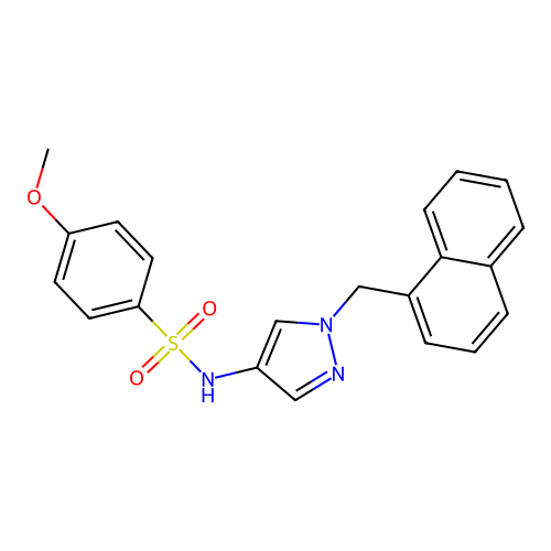 4-methoxy-N-[1-(naphthalen-1-ylmethyl)pyrazol-4-yl]benzenesulfonamide structure