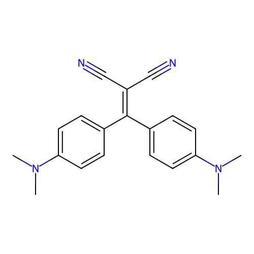 {Bis[4-(dimethylamino)phenyl]methylidene}propanedinitrile structure