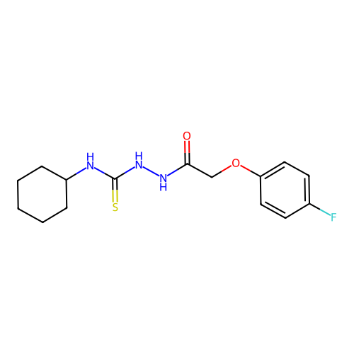 1-Cyclohexyl-3-[[2-(4-fluorophenoxy)acetyl]amino]thiourea structure