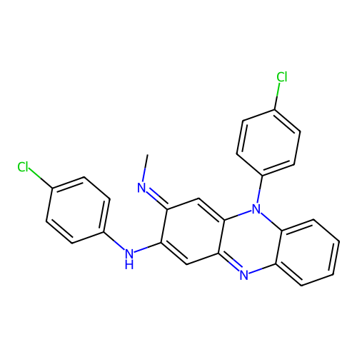 N,5-Bis(4-chlorophenyl)-3,5-dihydro-3-(methylimino)-2-phenazinamine structure