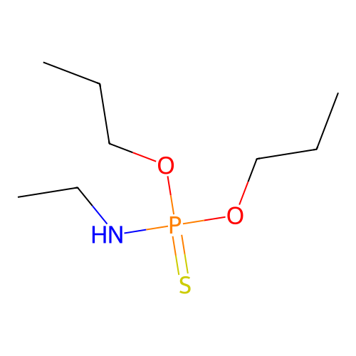 N-dipropoxyphosphinothioylethanamine structure