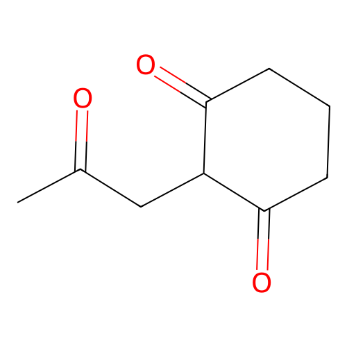 2-(2-Oxopropyl)cyclohexane-1,3-dione structure