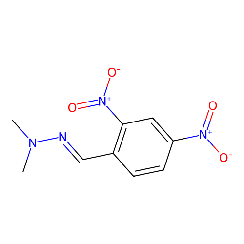 N-[(2,4-dinitrophenyl)methylideneamino]-N-methylmethanamine structure
