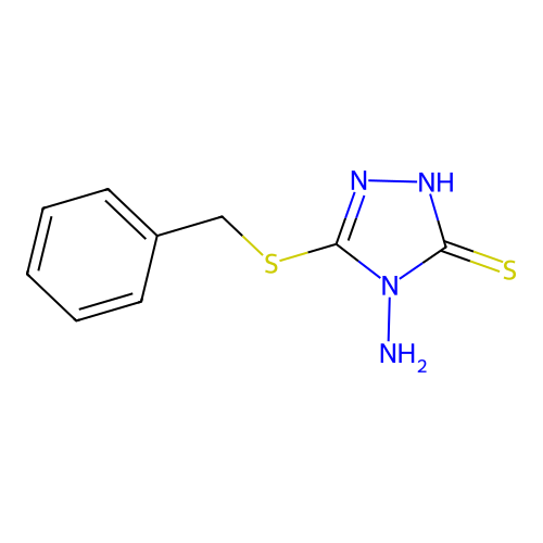 4-amino-5-(benzylthio)-4H-1,2,4-triazole-3-thiol structure