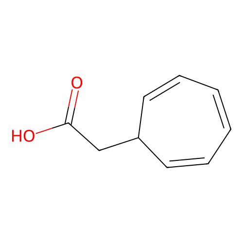 2-(Cyclohepta-2,4,6-trien-1-yl)acetic acid structure