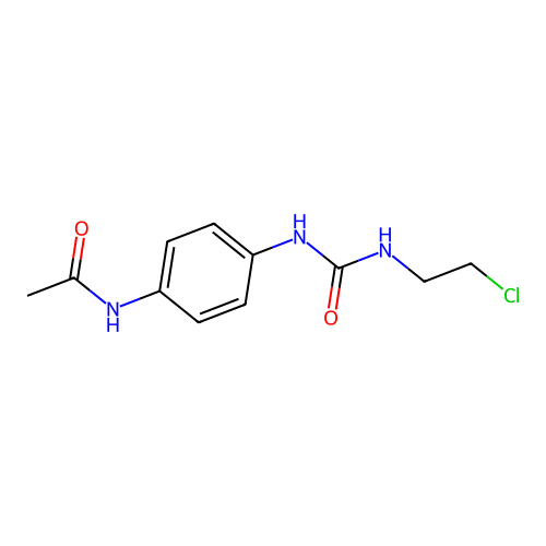 1-(p-Acetamidophenyl)-3-(2-chloroethyl) urea structure