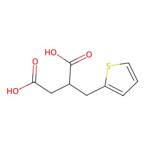2-(Thiophen-2-ylmethyl)butanedioic acid structure