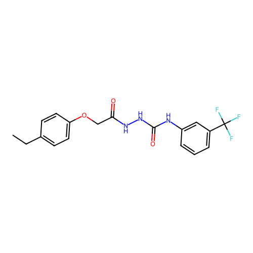 1-(2-(4-Ethylphenoxy)acetyl)-4-(3-trifluoromethylphenyl)semicarbazide structure