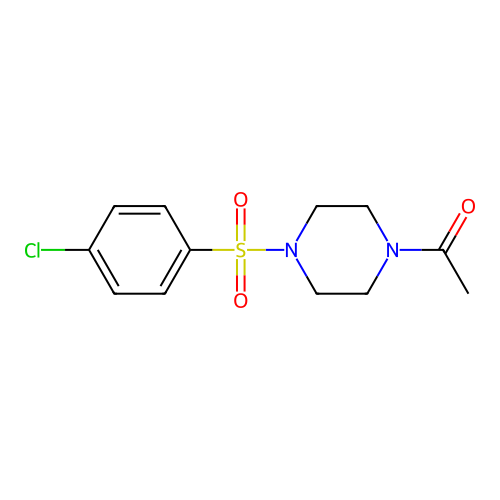 1-Acetyl-4-[(4-chlorophenyl)sulfonyl]piperazine structure