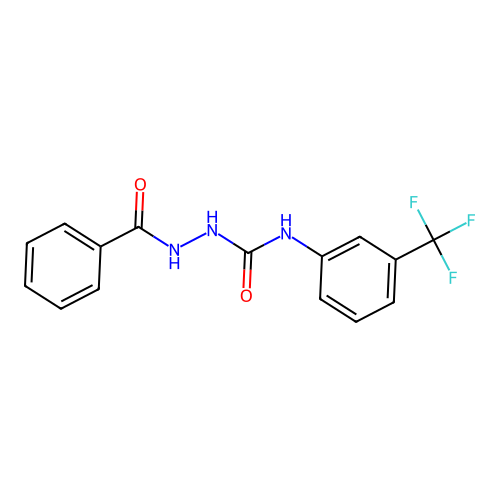 1-Benzamido-3-[3-(trifluoromethyl)phenyl]urea structure
