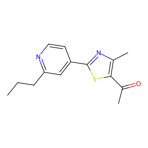 1-[4-Methyl-2-(2-propylpyridin-4-yl)-1,3-thiazol-5-yl]ethanone structure