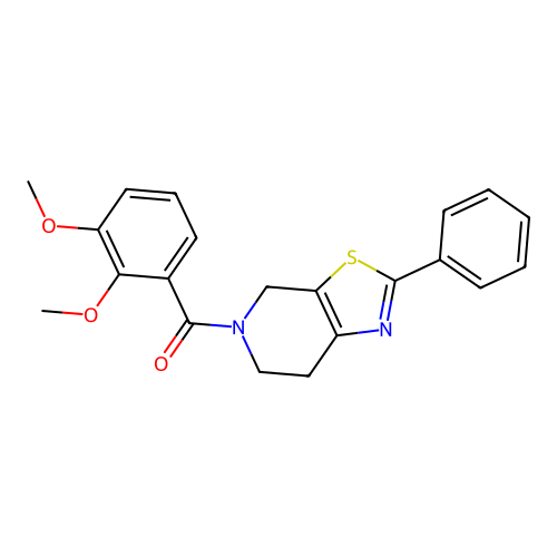 (2,3-dimethoxyphenyl)(2-phenyl-6,7-dihydro[1,3]thiazolo[5,4-c]pyridin-5(4H)-yl)methanone structure