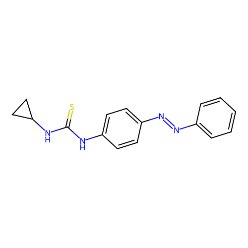 Thiourea, N-cyclopropyl-N'-[4-(2-phenyldiazenyl)phenyl]- structure