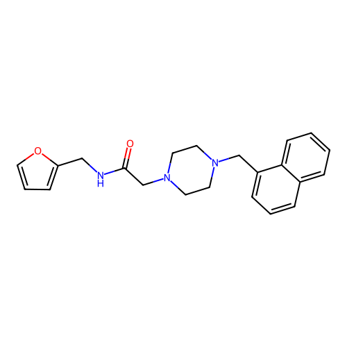 N-(furan-2-ylmethyl)-2-[4-(naphthalen-1-ylmethyl)piperazin-1-yl]acetamide structure