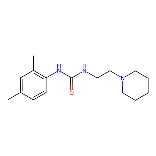 1-(2,4-Dimethylphenyl)-3-(2-piperidin-1-ylethyl)urea structure