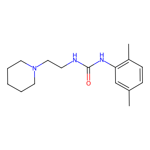 1-(2,5-Dimethylphenyl)-3-(2-piperidin-1-ylethyl)urea structure