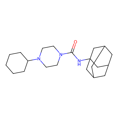N-1-adamantyl-4-cyclohexylpiperazine-1-carboxamide structure