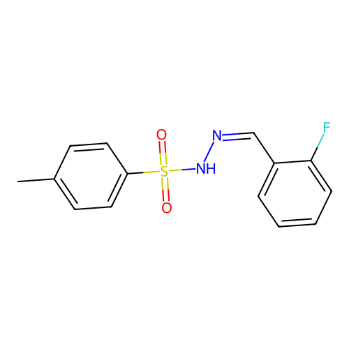 (E)-N'-(2-fluorobenzylidene)-4-methylbenzenesulfonohydrazide structure