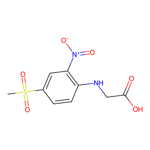 2-((4-Methanesulfonyl-2-nitrophenyl)amino)acetic acid structure