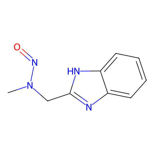N-(1H-benzimidazol-2-ylmethyl)-N-methylnitrous amide structure