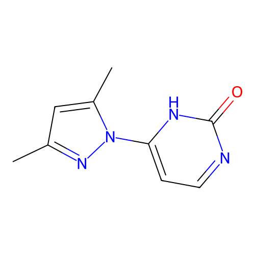 4-(3,5-dimethyl-1H-pyrazol-1-yl)pyrimidin-2(1H)-one structure