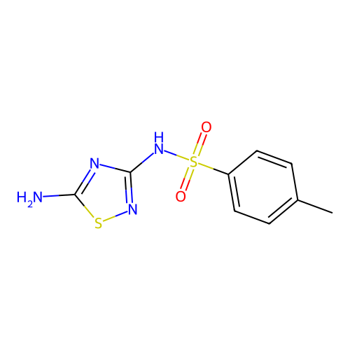 N-(5-Amino-1,2,4-thiadiazol-3-yl)-4-methylbenzenesulfonamide structure