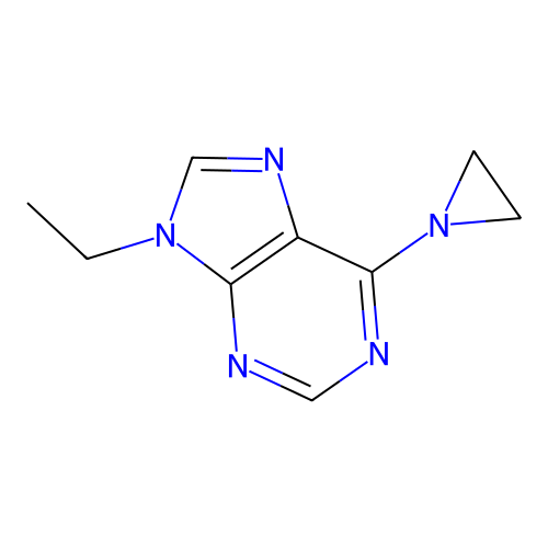 6-(Aziridin-1-yl)-9-ethylpurine structure