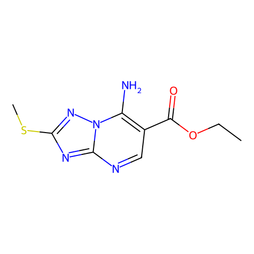 Ethyl 7-Amino-2-(methylthio)[1,2,4]triazolo[1,5-a]pyrimidine-6-carboxylate structure