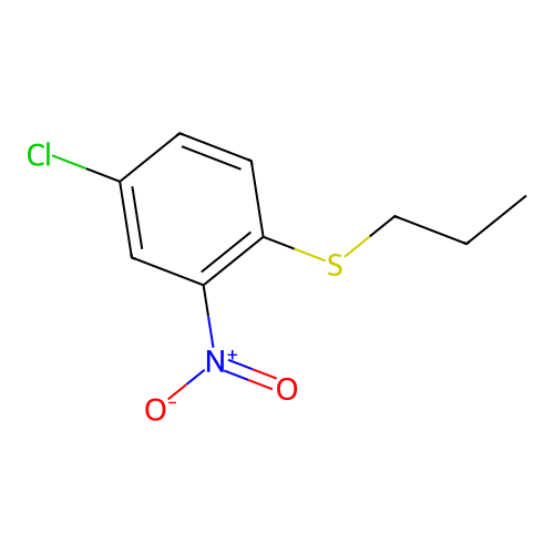 4-Chloro-2-nitro-1-(propylthio)benzene structure