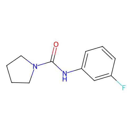 N-(3-fluorophenyl)pyrrolidine-1-carboxamide structure