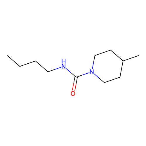 N-butyl-4-methylpiperidine-1-carboxamide structure