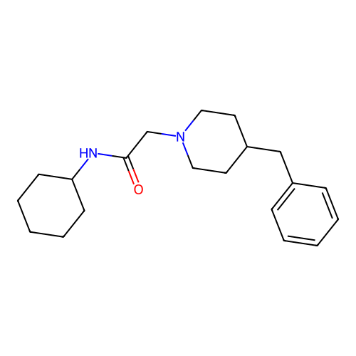 2-(4-benzylpiperidin-1-yl)-N-cyclohexylacetamide structure