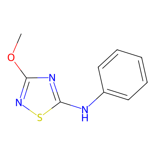 5-Anilino-3-methoxy-1,2,4-thiadiazole structure