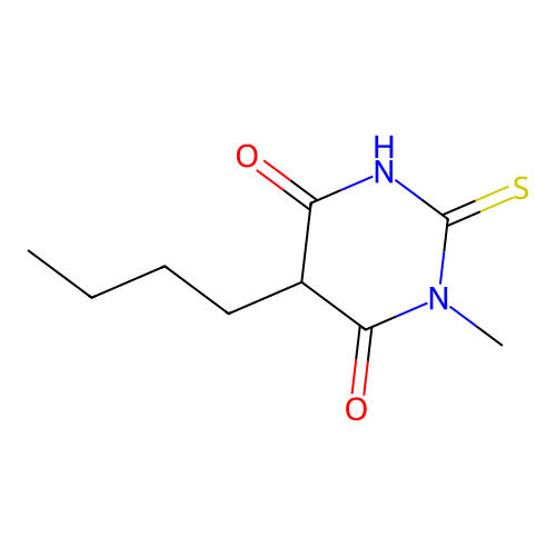 5-Butyl-1-methyl-2-sulfanylidene-1,3-diazinane-4,6-dione structure