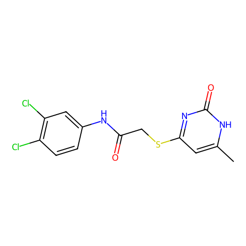 N-(3,4-dichlorophenyl)-2-[(6-methyl-2-oxo-1H-pyrimidin-4-yl)sulfanyl]acetamide structure