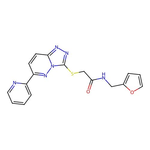 N-(呋喃-2-基甲基)-2-[(6-吡啶-2-基-[1,2,4]三唑并[4,3-b]哒嗪-3-基)硫基]乙酰胺 structure