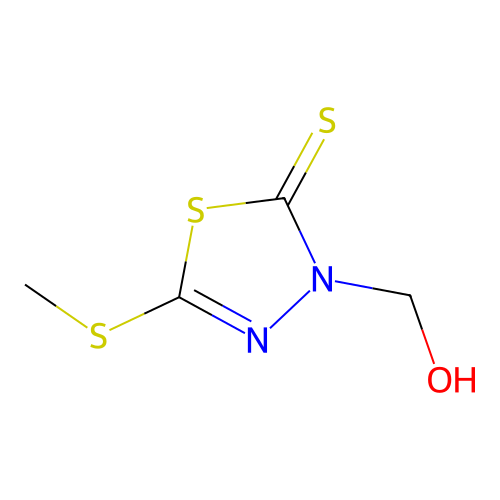 3-(Hydroxymethyl)-5-(methylthio)-1,3,4-thiadiazole-2(3H)-thione structure