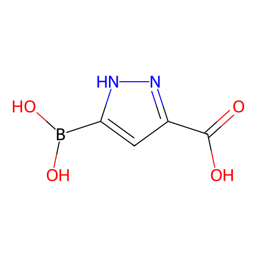 3-硼基-1H-吡唑-5-甲酸 structure