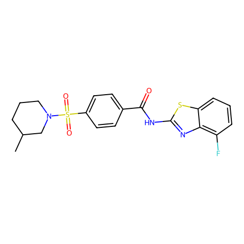 N-(4-fluorobenzo[d]thiazol-2-yl)-4-((3-methylpiperidin-1-yl)sulfonyl)benzamide structure