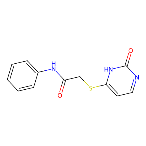 2-[(2-oxo-1H-pyrimidin-6-yl)sulfanyl]-N-phenylacetamide structure