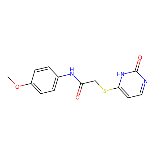 N-(4-methoxyphenyl)-2-[(2-oxo-1H-pyrimidin-6-yl)sulfanyl]acetamide structure